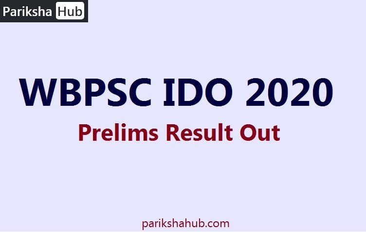 WBPSC IDO Prelims Result