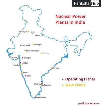 Nuclear Power Plants In India ParikshaHub   Nuclear Power Plants In India Map Parikshahub 410x430 