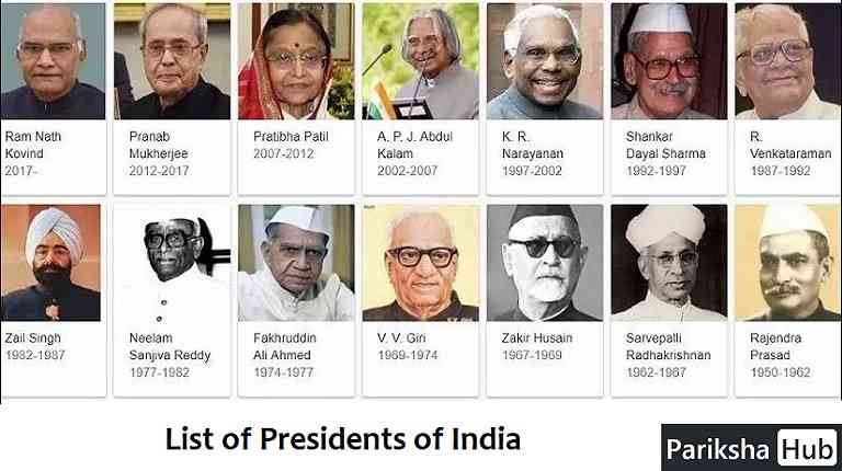 List of Presidents of India - ParikshaHub